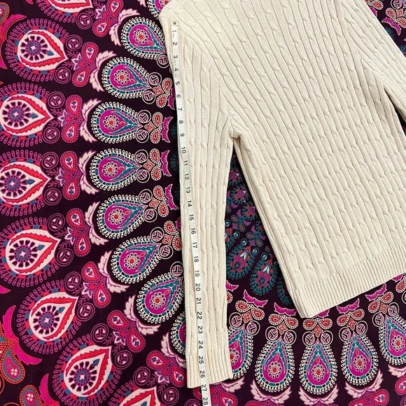 Jeanne Pierre Cable-Knit Sweater - Cream - Picture 7 of 7